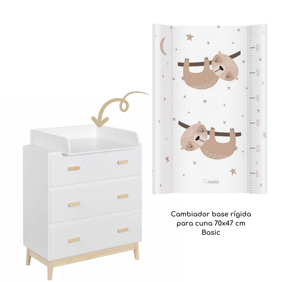 Cambiador Base Rígida Para Cuna 70x47 Perezoso_1