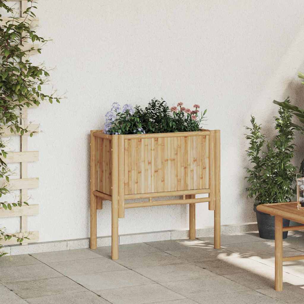 Cama Elevada Marrón 70 X 35 X 70 Cm Bambú_1