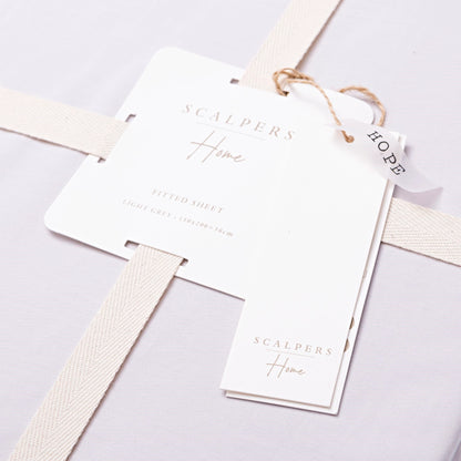 Sábana Bajera 150x200+30cm 100% Algodón Gris Claro Scalpers Home