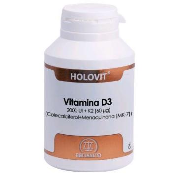 Holovit Vitamina D3 2.000 UI + K2 60 Ug 180 Cap Equisalud