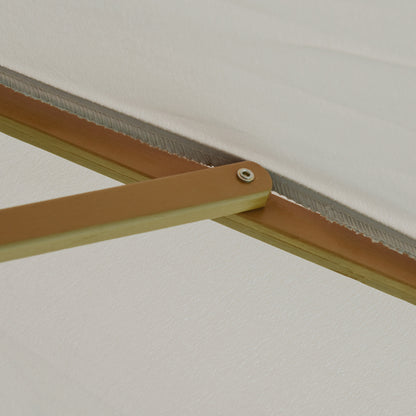 Outsunny Sombrilla Jardín Ø300x250 Cm Con Techo Ventilado Y Poste Madera Gris_4