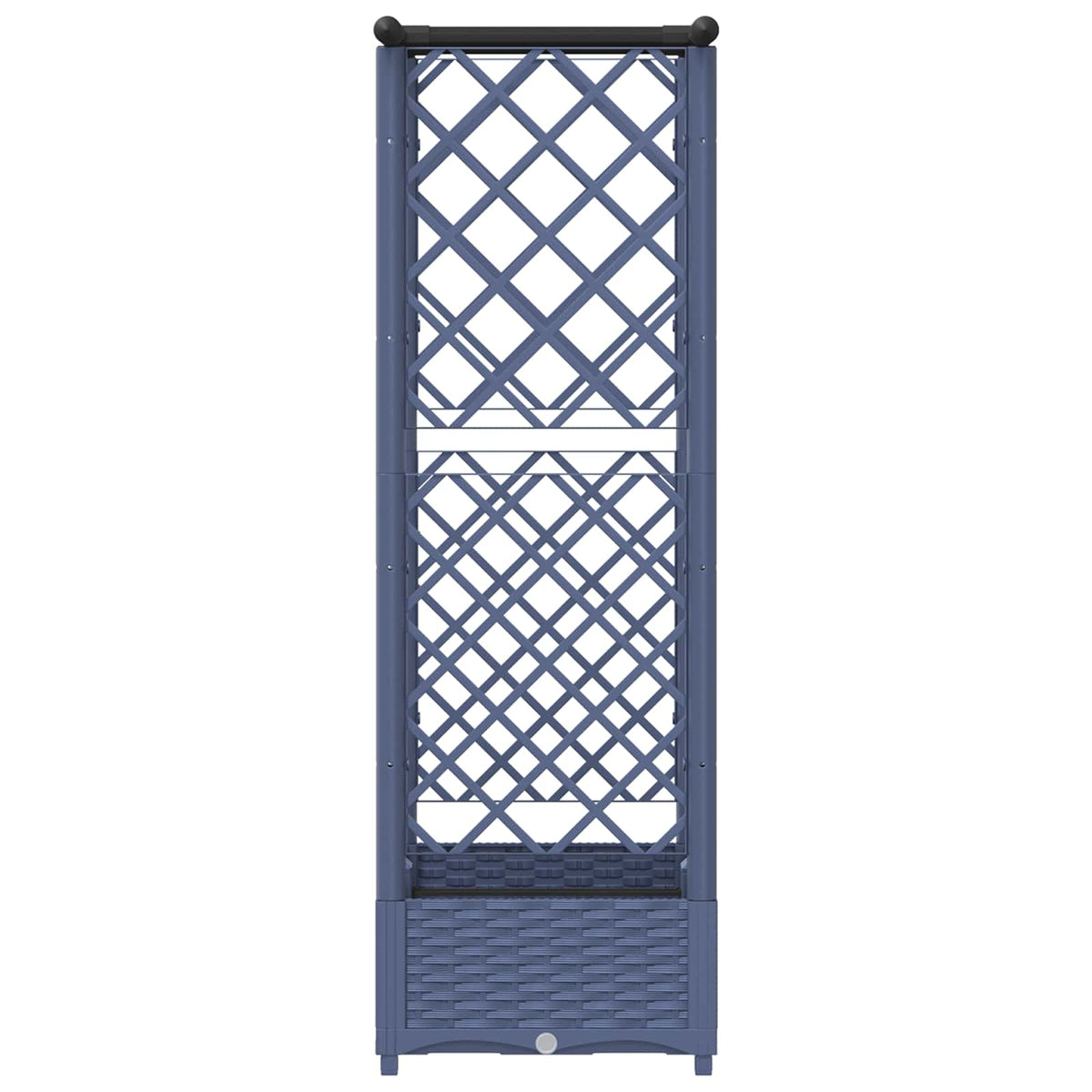 Cama Elevada Con Trellis Y Techo Gris 122,5 X 40 X 121 Cm Pp_4