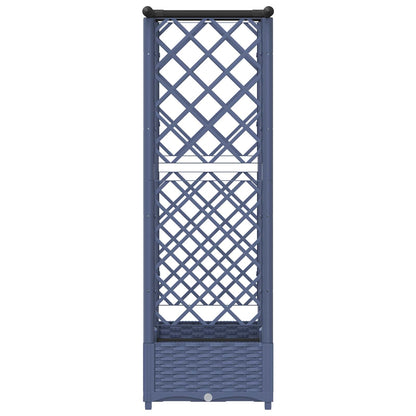 Cama Elevada Con Trellis Y Techo Gris 122,5 X 40 X 121 Cm Pp_4