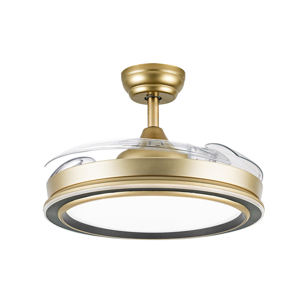 Ventilador Dc Picolo 72w 6226lm Oro/negro 3 Asp Desp. 106d 3000-4000-6500k Remoto, Memoria, Temporizador_1