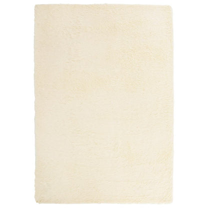Vidaxl Alfombra Peluda De Pelo Largo Navarra Crema 160x230cm Poliéster_0