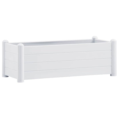 Arriate Elevado De Jardín Pp Blanco 100x43x35 Cm_0