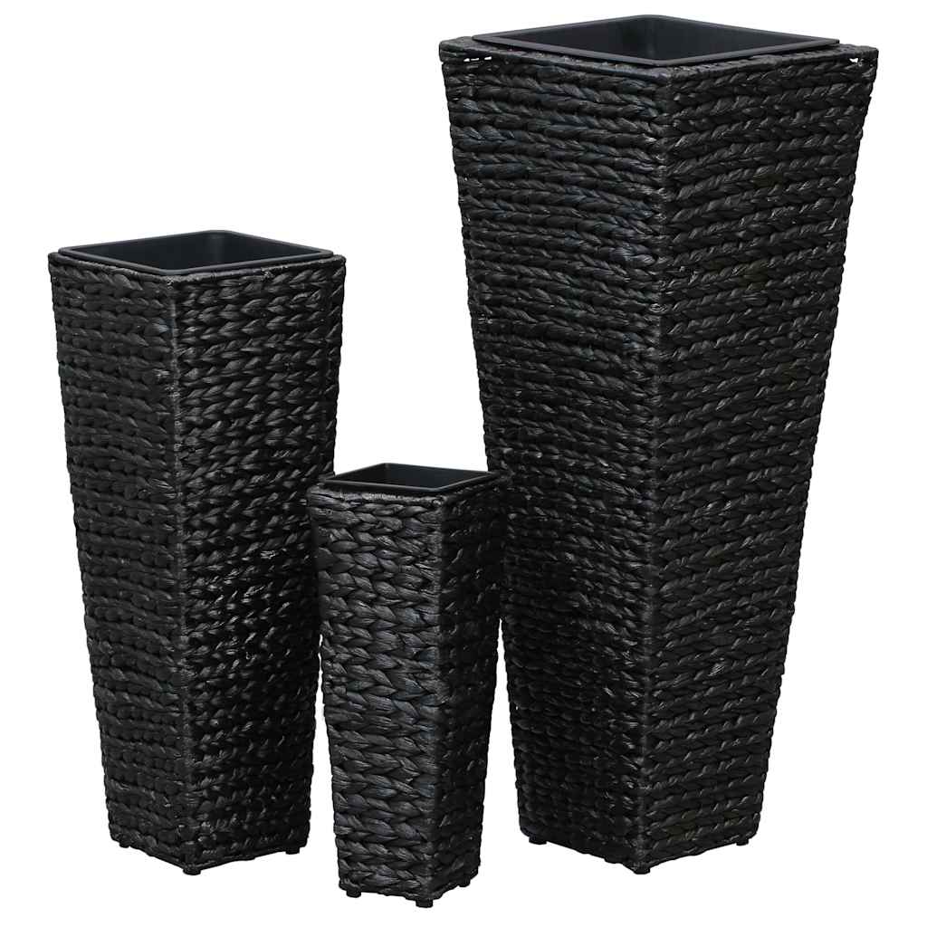 Conjunto De Arriates 3 Piezas Jacinto De Agua Negro_3