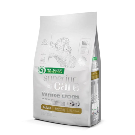 Nature's Protection White Dog Grain-Free Cordeiro Adulto Raças Pequenas 1,5 Kg