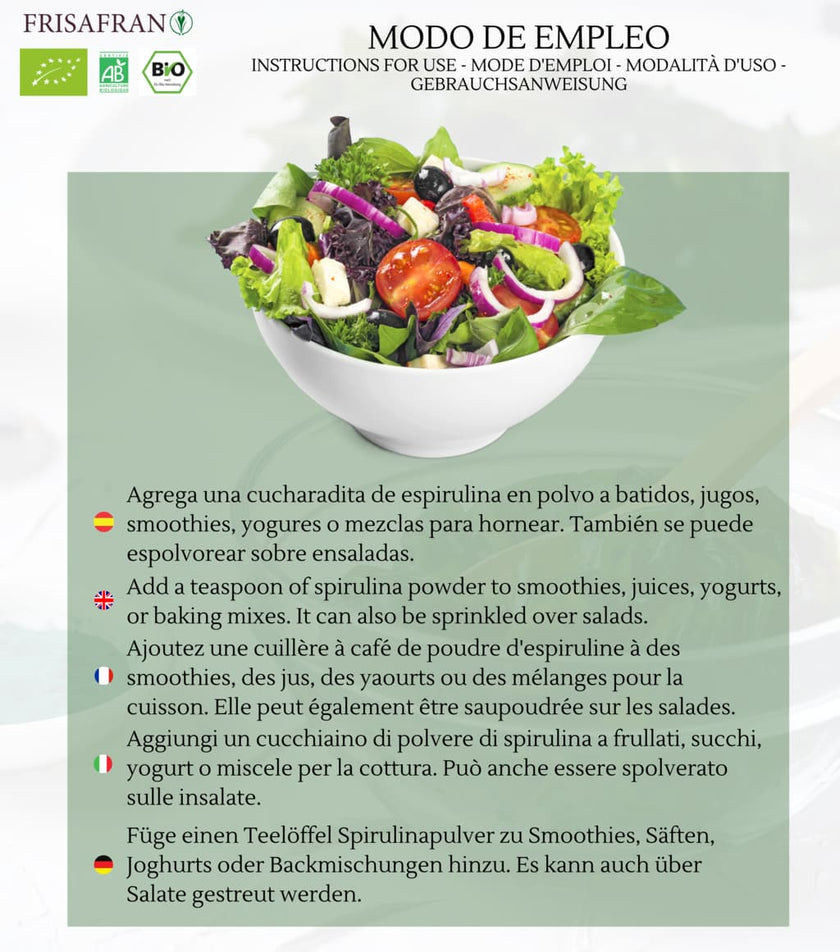 Espirulina En Polvo Ecológica - Calidad Y Sabor | Frisafran 2 Kg_2