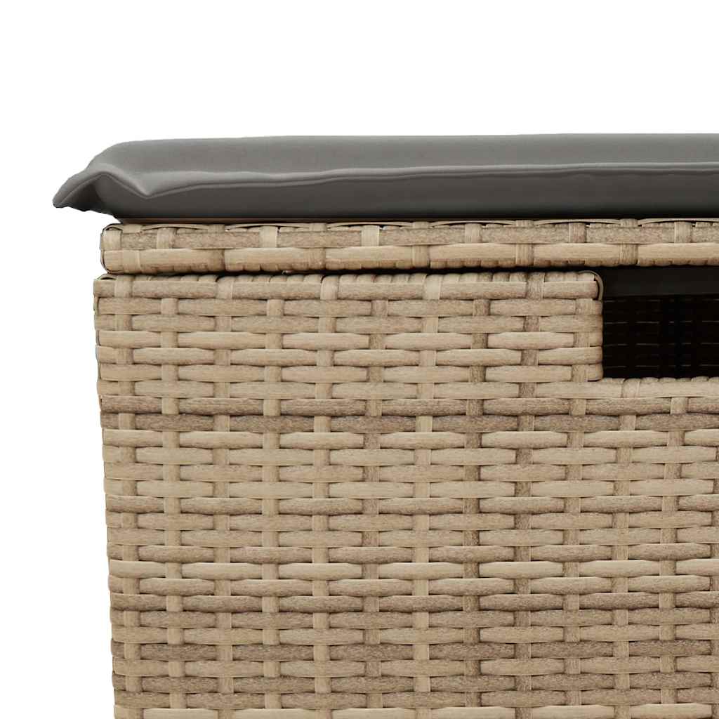 Juego De Sofás Jardín Con Cojines 4 Pzas Ratán Sintético Beige / Vetonek_4