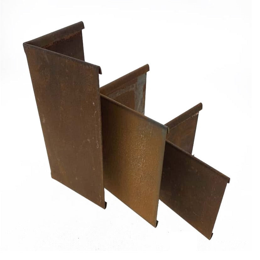 Unión 90º Borduras De Acero Corten / 10 Cm / Redondeado_1
