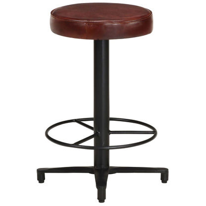 Taburetes De Barra De Cocina 2 Unidades Cuero Auténtico 52 Cm_1