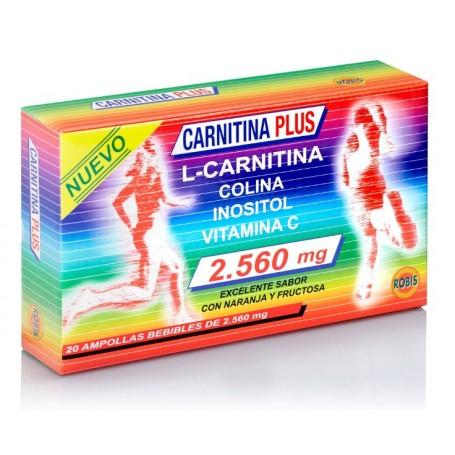 Carnitina Plus 2560 mg Robis, 20 ampolas