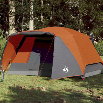 Tienda De Campaña Con Porche 4 Personas Impermeable Naranja_1