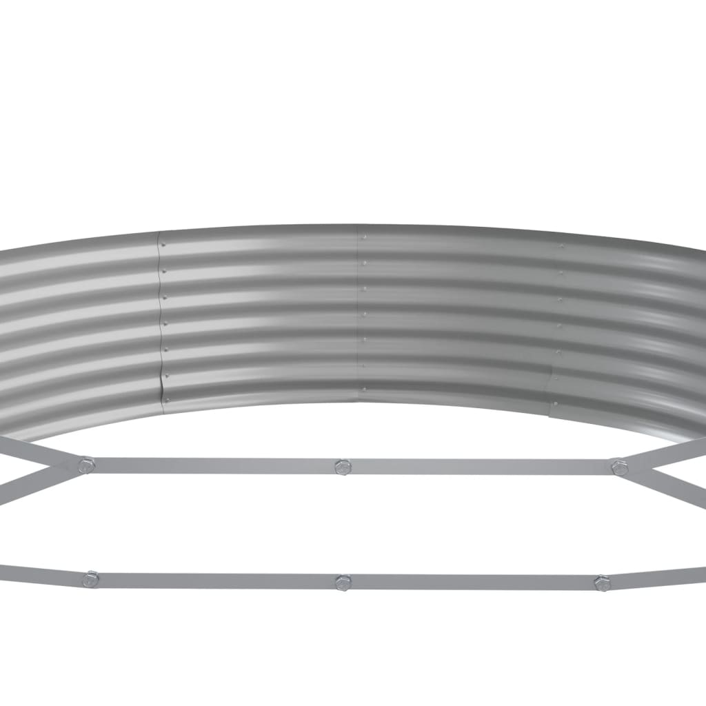 Jardinera Arriate Acero Galvanizado Plata 450x140x36 Cm_4