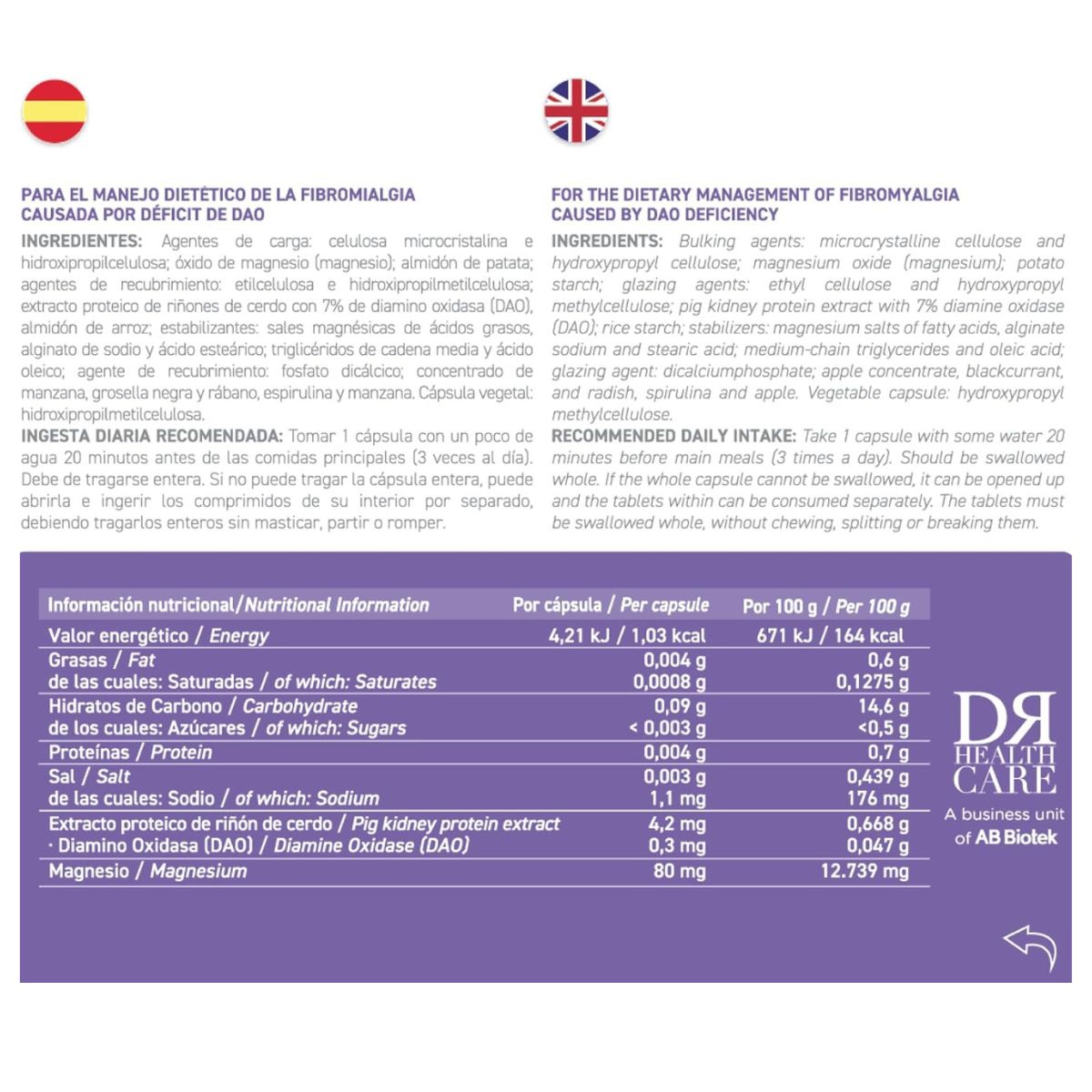 fibroDAO® 60 cápsulas com comprimidos gastrorresistentes