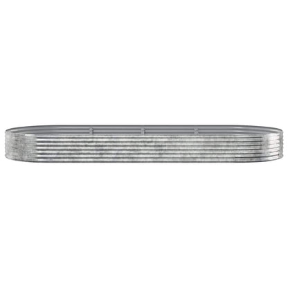 Jardinera Arriate Acero Galvanizado Plata 373x140x36 Cm_2