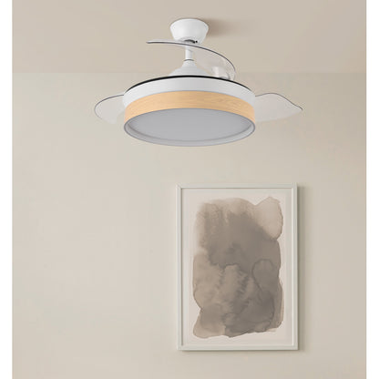 Ventilador Dc Iglu 72w 6120lm Blanco/haya 3asp.desplegables 32/47x50/107d.3colores, Remoto, Temporizador, Memoria_2