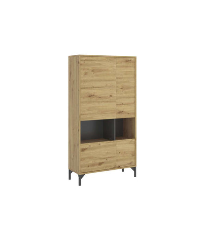 Modulo Alto Cuatro Puertas Para Salon O Cocina Duna I En Nordic-grafito 143,6 Cm(alto)72.2 Cm(ancho)33,5 Cm(largo)_2