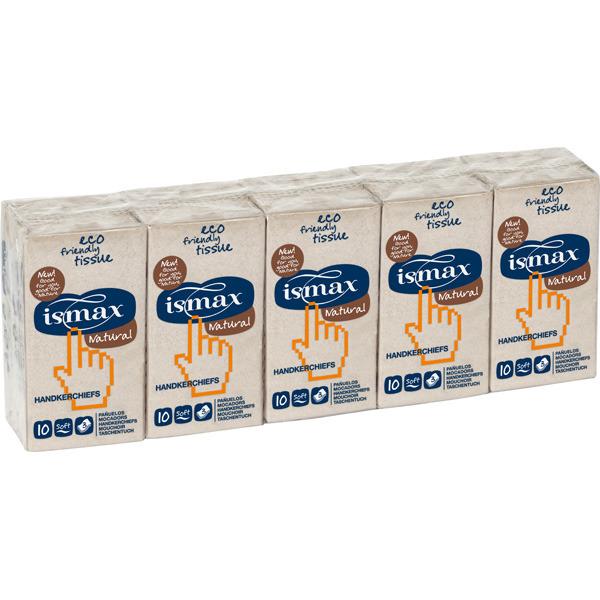 Lenços de bolso ecológicos Ismax 10x10 peças