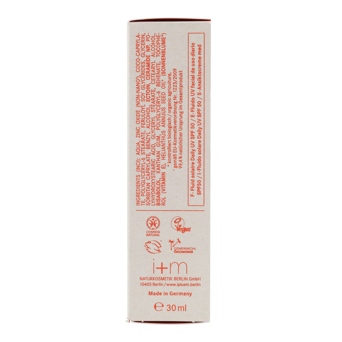 Fluido Facial Uso Diário UV FPS50 I+M 30 ml
