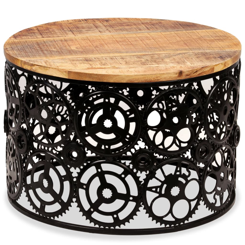 Mesa De Centro De Madera Maciza De Mango 60x40 Cm_1