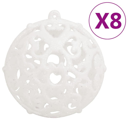 Vidaxl Juego De Bolas De Navidad 111 Pzas Poliestireno Blanco_3