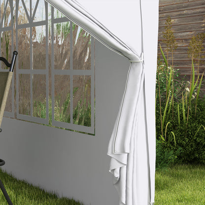 Outsunny Carpa Plegable Con 4 Paredes Desmontables 3x3 M Para Exterior Blanco_4