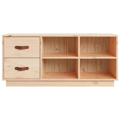 Banco Zapatero Madera Maciza De Pino 100x34x45 Cm / Vetonek_2