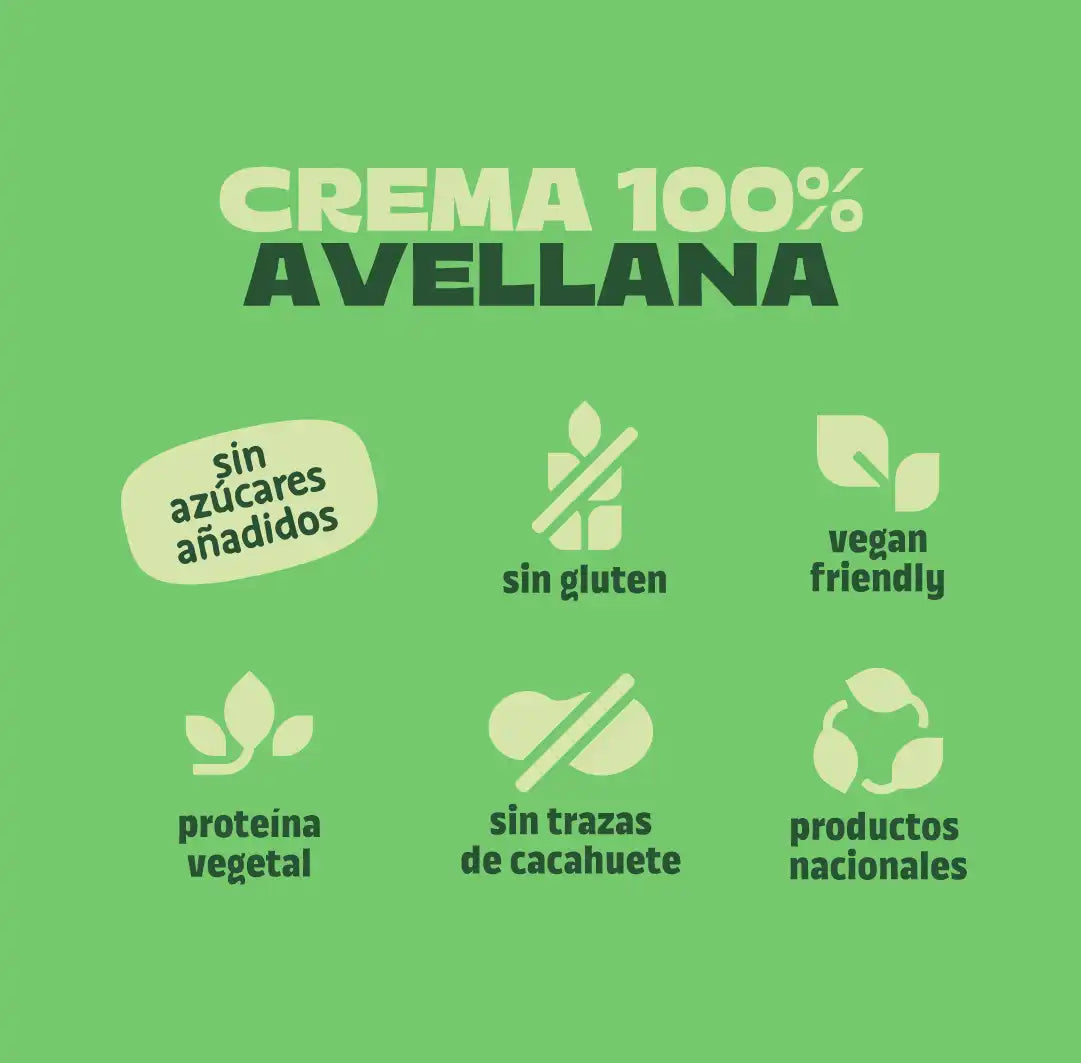 Pack crema 100% avellana nacional 6 uds The Nut Club 1080g_5