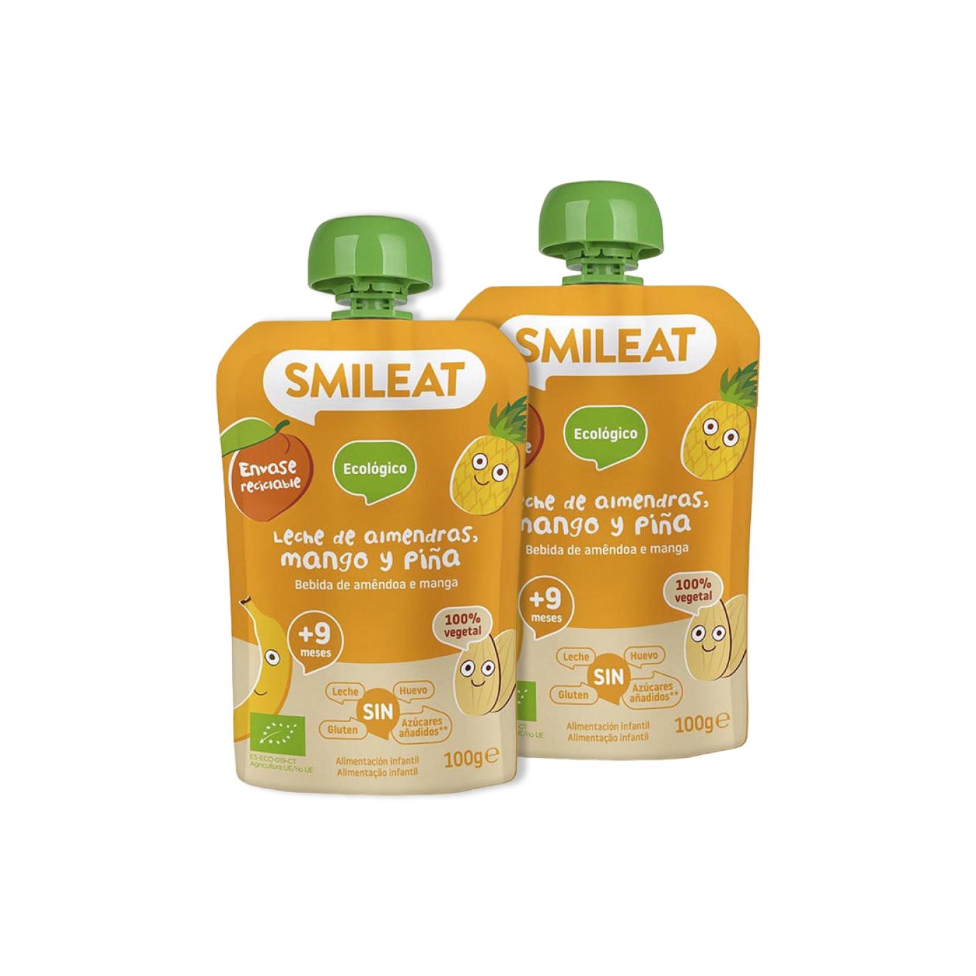 Pack de 2 saquetas de ECO Smileat de Amêndoa, Manga e Ananás, 100g