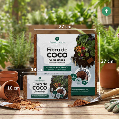 Substrato de Fibra de Coco Planeta Huerto 70 Litros 