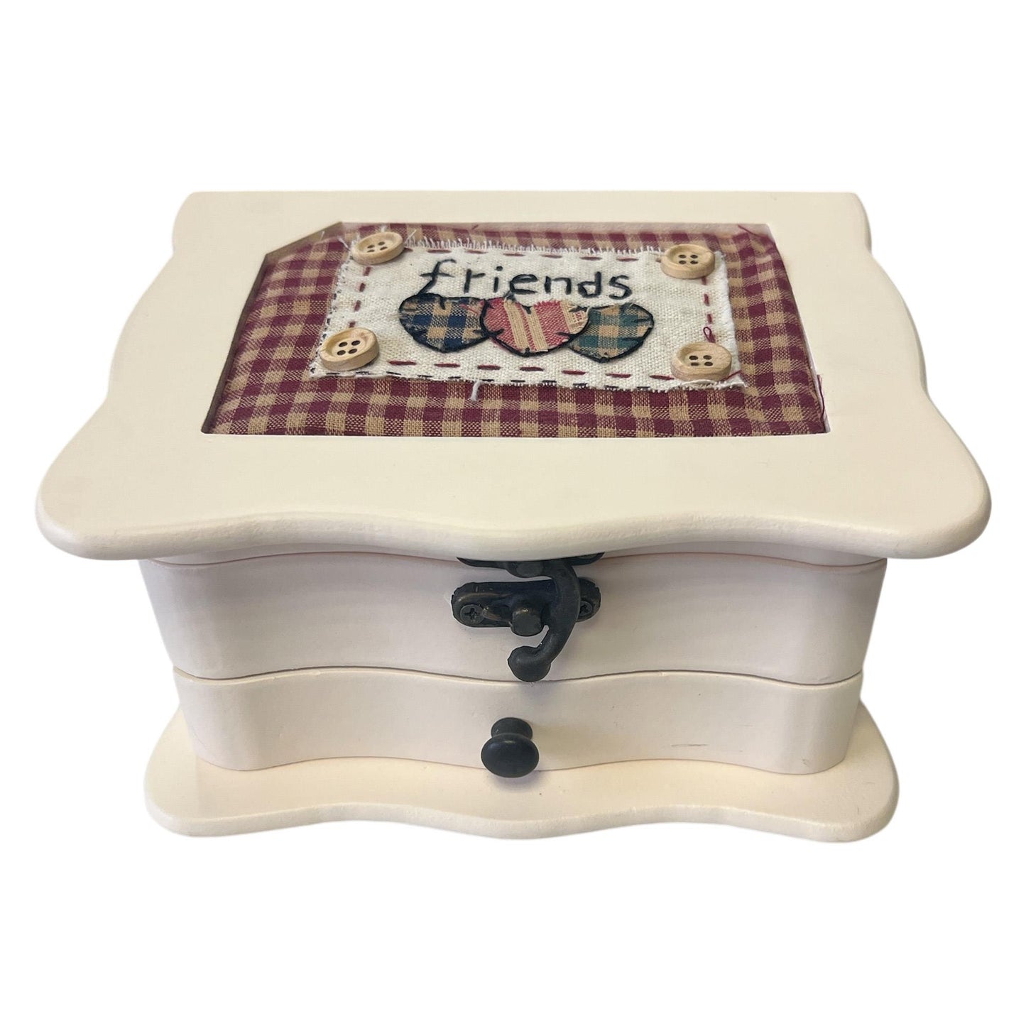Caja Joyero Friends Madera Cuadrada Con Espejo Y Cajón_0