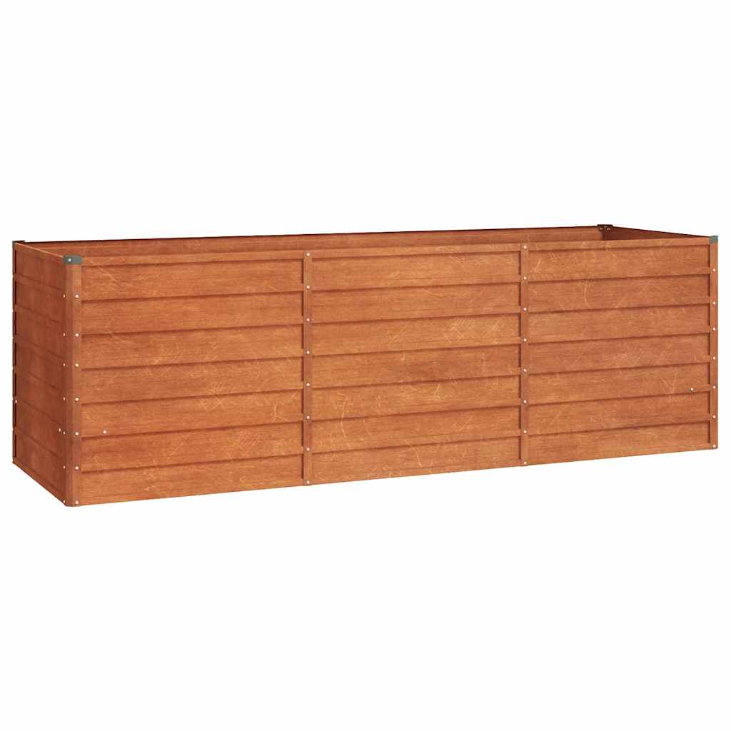 Arriate Oxidado De Acero Corten 240x80x77 Cm_0