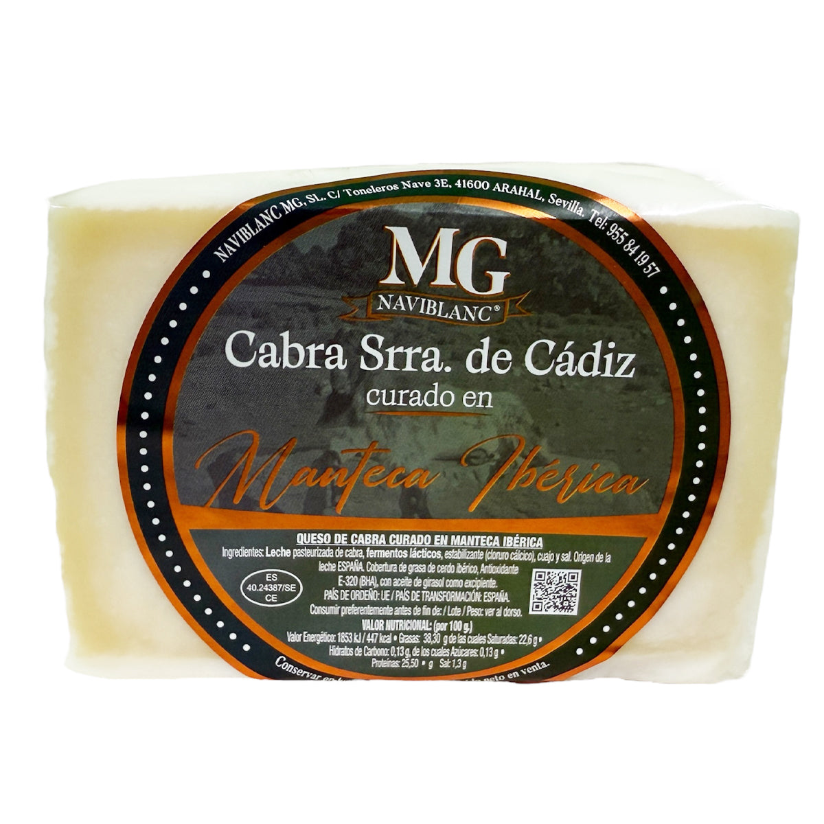 Queso De Cabra Curado En Manteca Ibérica Mg – Media Pieza (0,5 Kg) – Sierra De Cádiz_0