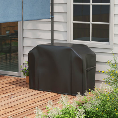 Outsunny Funda Para Barbacoa Rectangular Con Cordón 124x61x91 Cm Negro_1