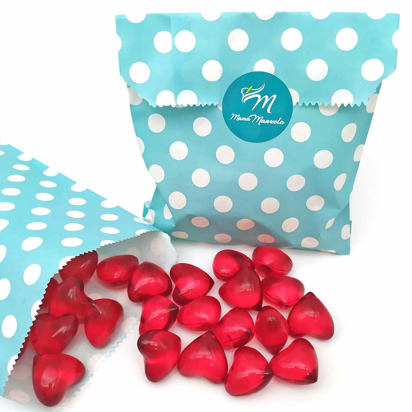 Bolsa Regalo 12 Perlas De Baño Aroma Fresa - Con Aceite De Soja - Hidrata, Suaviza Y Perfuma La Piel - Forma Corazón_0