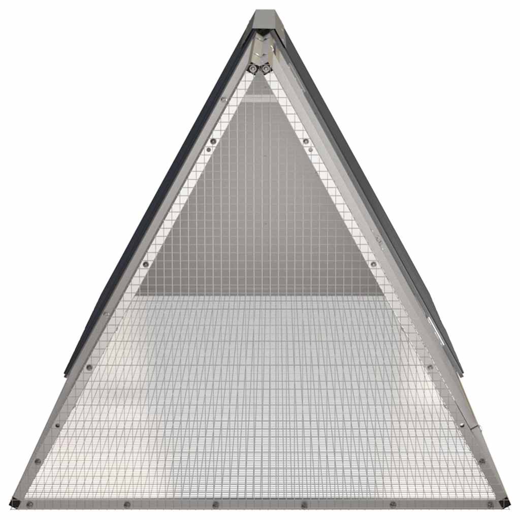 Jaula De Conejos Acero Galvanizado Antracita 201,5x80,5x71 Cm_3