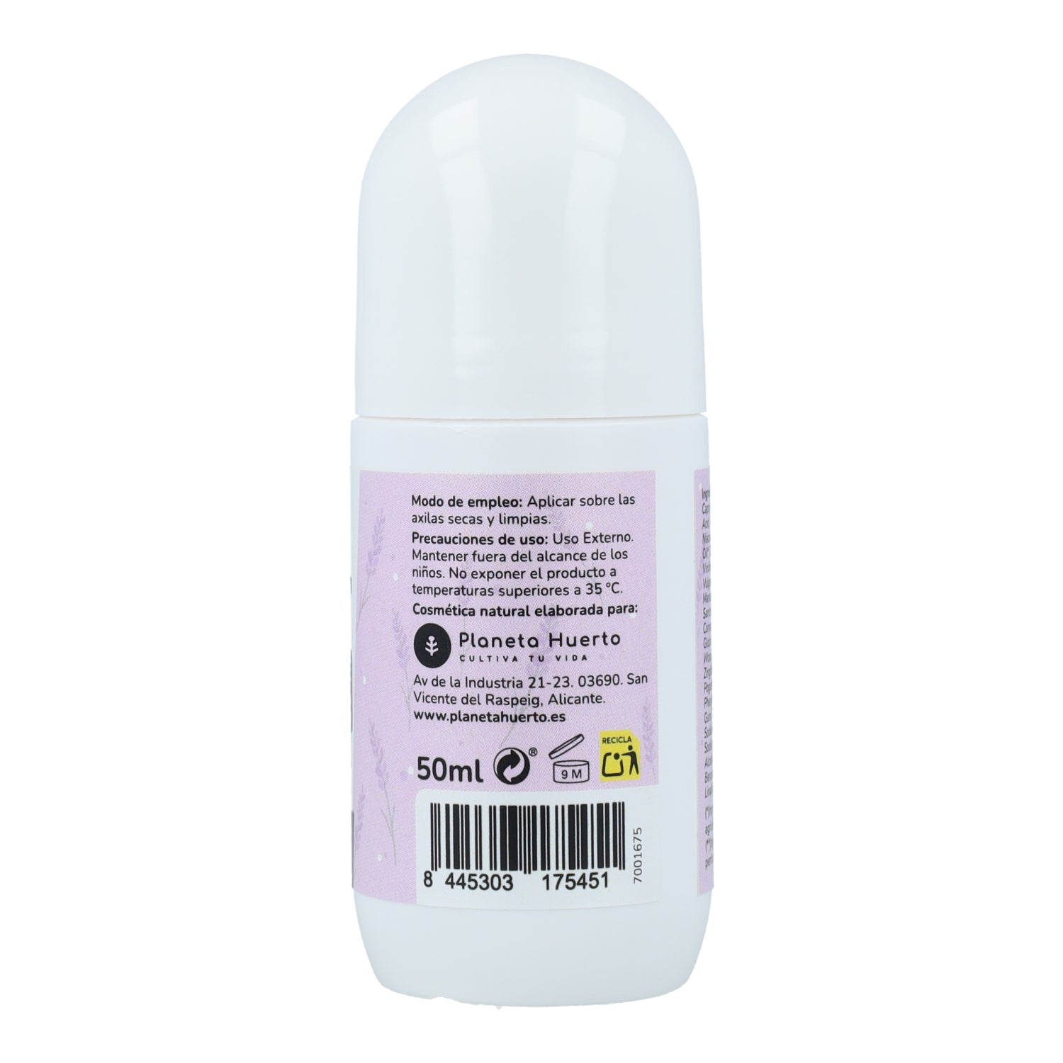 Desodorizante natural roll-on Niacinamida e Lavanda Planet Orchard 50 ml