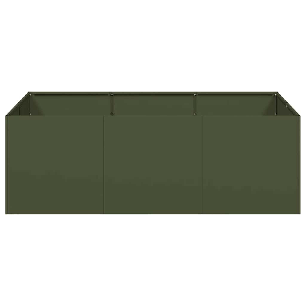 Jardinera Acero Verde Oliva 120x80x40cm_3