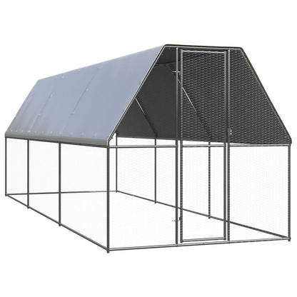 Vidaxl Jaula Gallinero De Acero Galvanizado 2x6x2 M_0