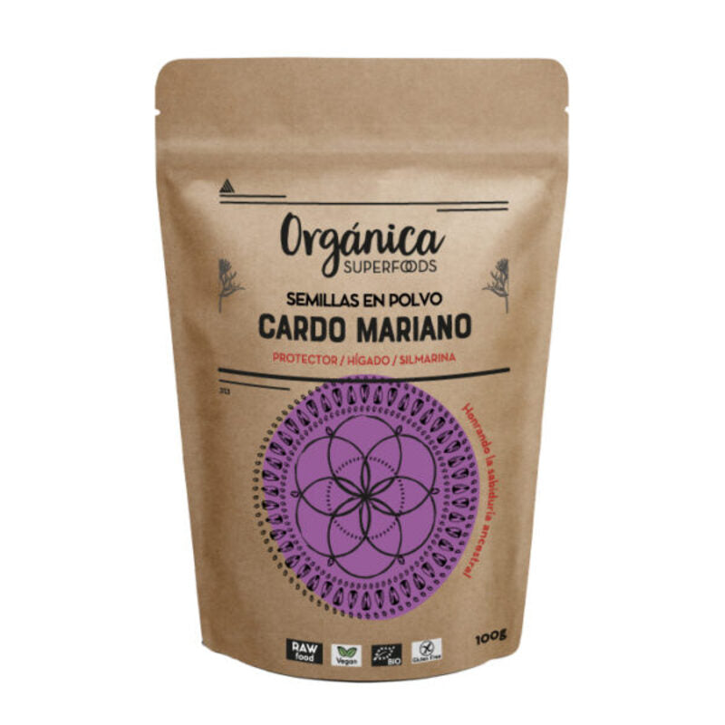 Semillas De Cardo Mariano En Polvo Raw Sin Gluten Bio_0