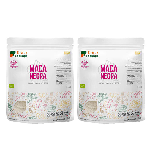 Pack de 2 Macas pretas em pó ECO Energy Feelings 1 kg