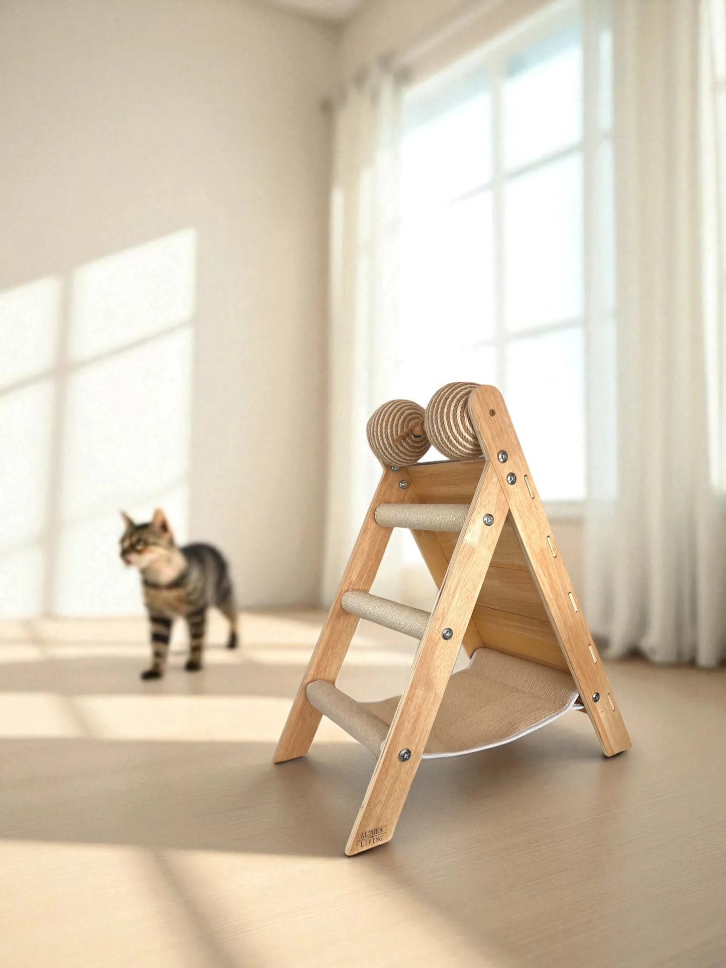 Trípode De Juego Para Gatos Costa Con Diseño Estable Y Funcional Althea Living 61x21x11.5cm_2