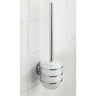 Suporte para escova de sanita de parede Wenko Turbo Loc, aço inoxidável, fixação sem perfuração