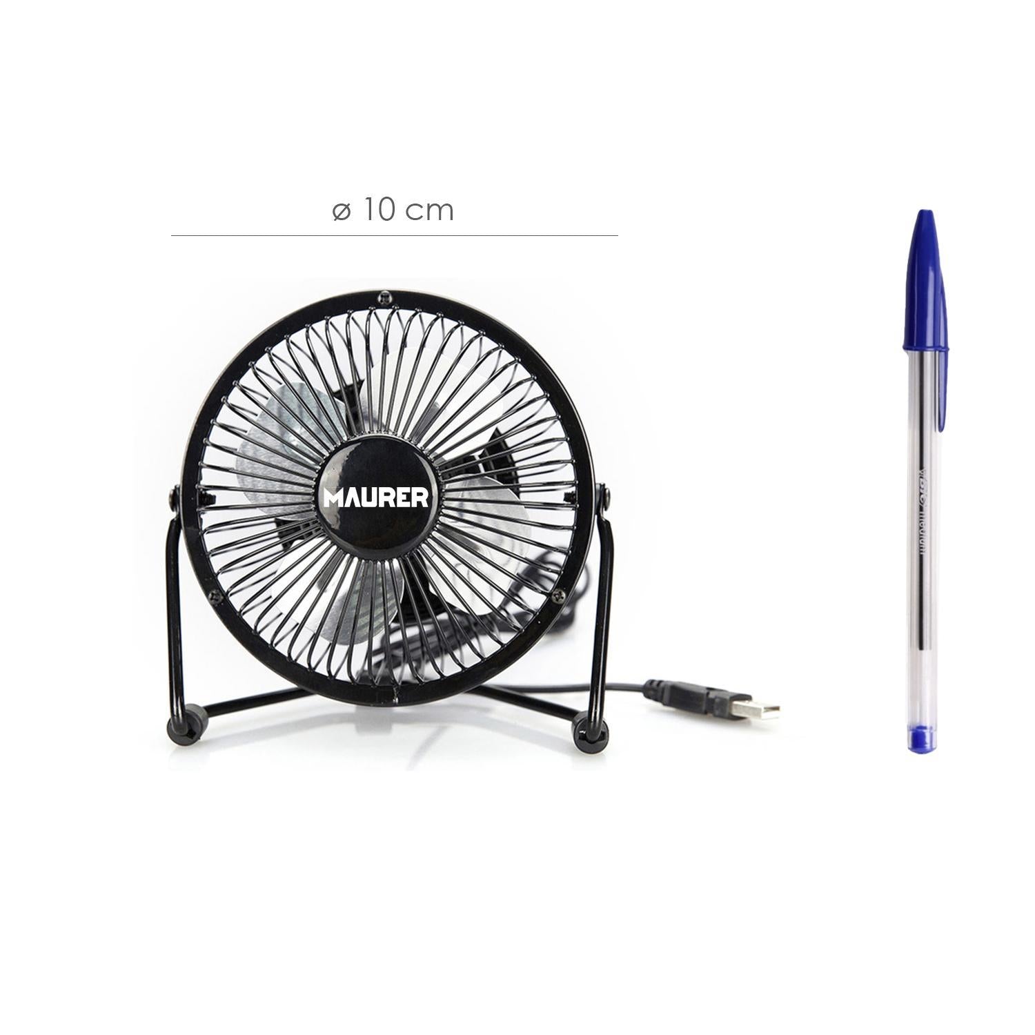 Ventilador Sobremesa Ø 10 Cm. Funcionamiento Usb_1
