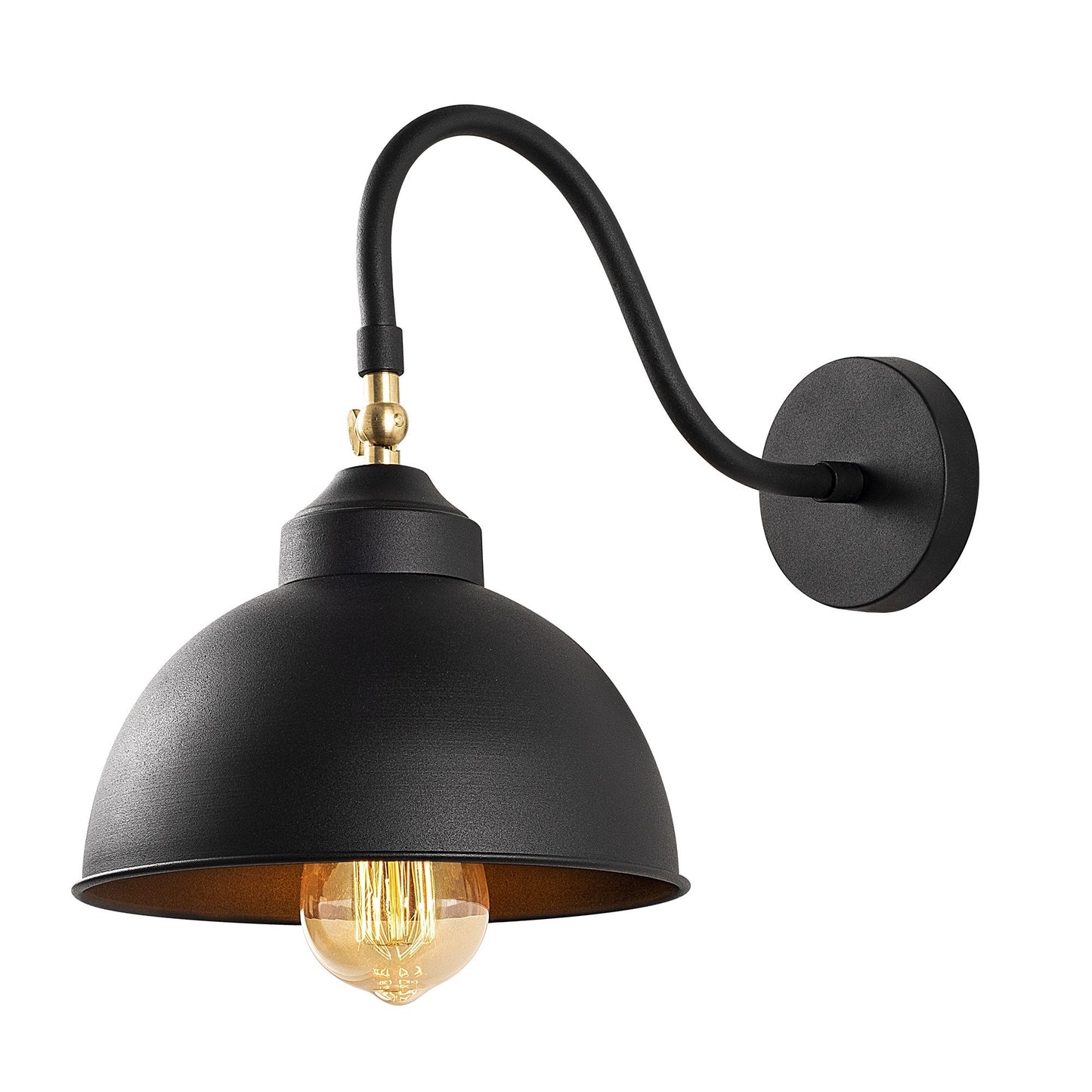 Aplique De Pared, Hierro , Negro, 21x32x28, Casquillo E 27 Max 40 W_2
