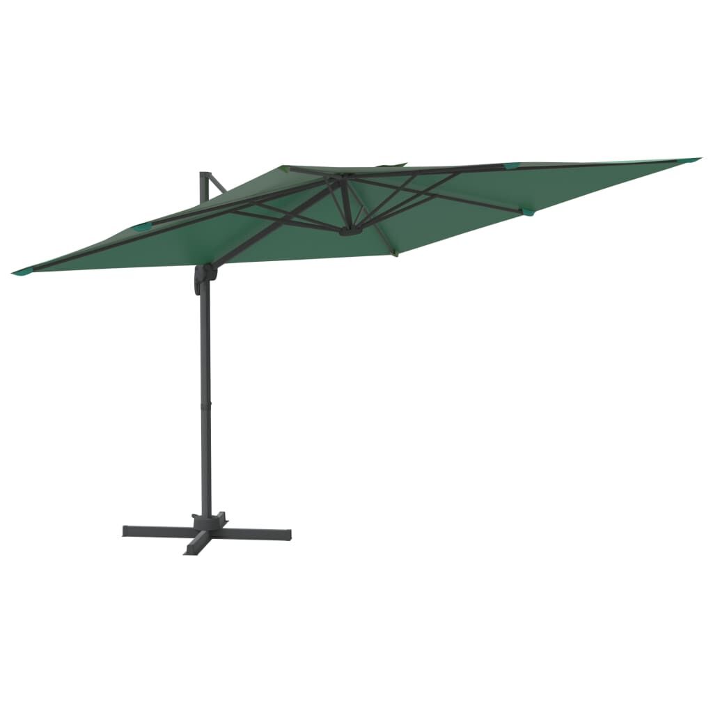 Vidaxl Sombrilla Jardín Voladiza Con Palo De Aluminio Verde 300x300 Cm_0