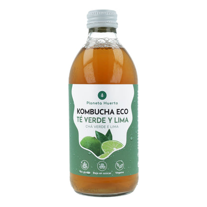 Embalagem de 6 Kombucha ECO chá verde e limão Planeta Huerto 330 ml