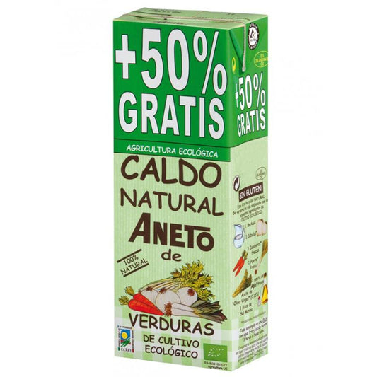 Caldo de Legumes Biológico Natural 1 L + 500 ml Aneto